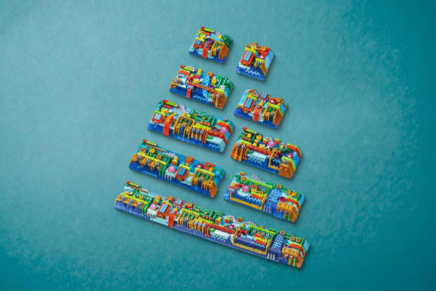 jellykey 8bitv series custom keycaps 1279