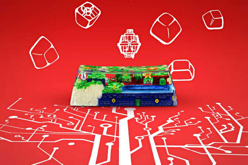 8-bit series: Pipeline City artisan keycaps - Jelly Key