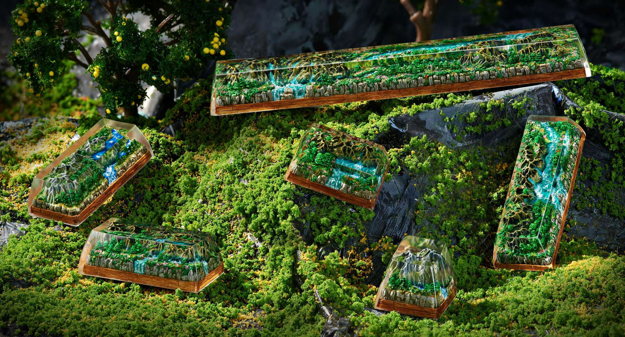 born of forest listens custom keycaps 093
