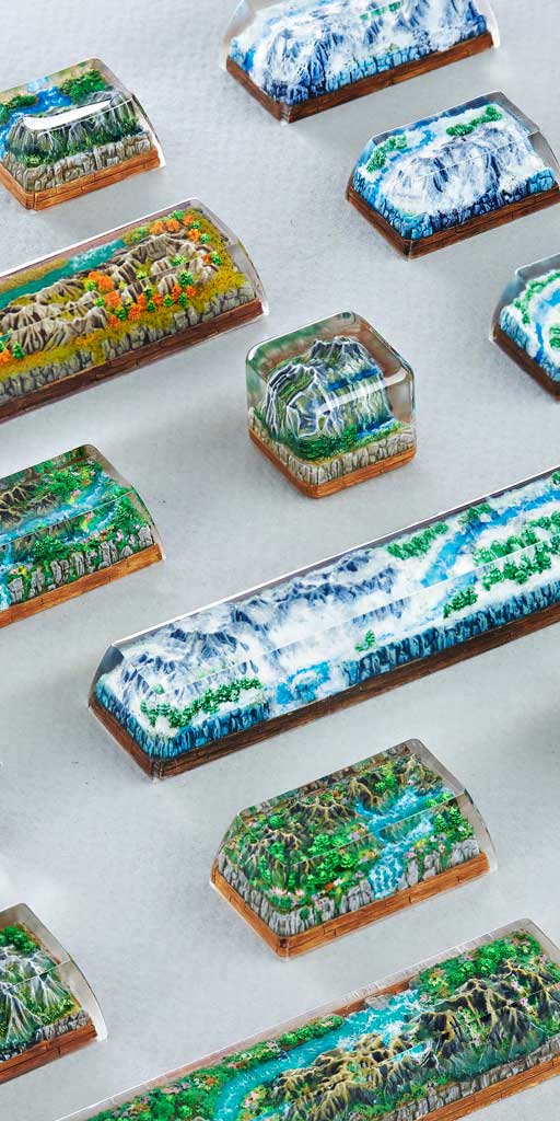 born of forest listens custom keycaps 0933